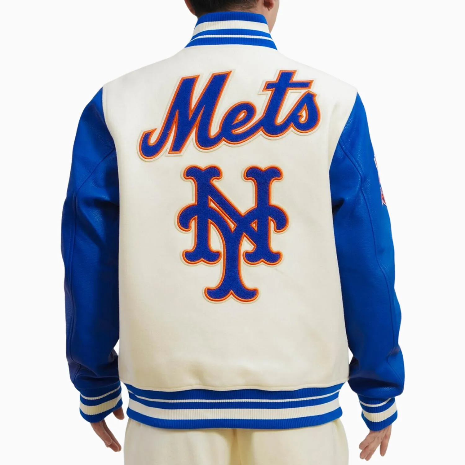 Men's New York Mets Retro Rib MLB Wool Varsity Jacket