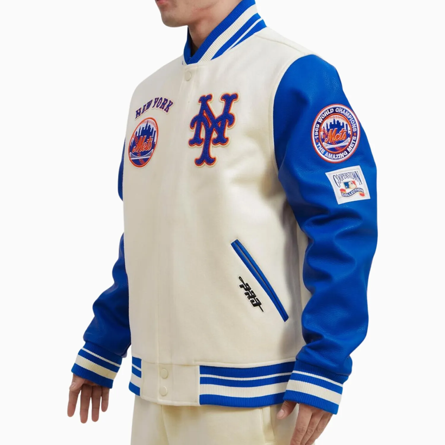 Men's New York Mets Retro Rib MLB Wool Varsity Jacket