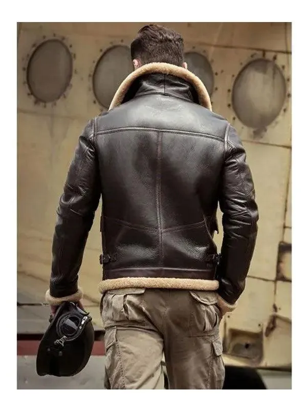 Men's Premium Shearling Air Force Leather Jacket