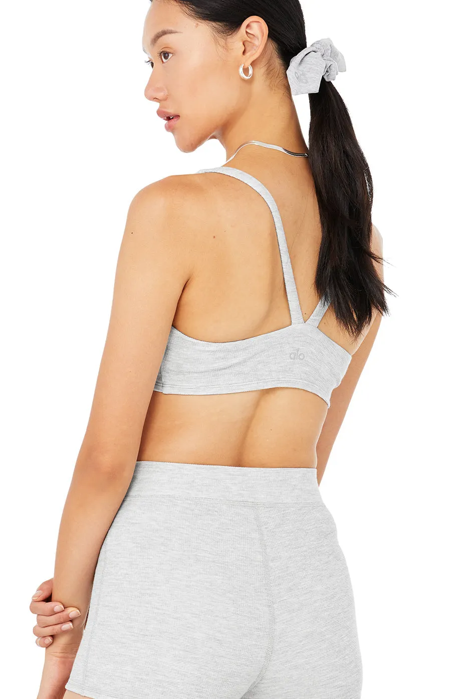 Micro Waffle Pleasant Bra - Athletic Heather Grey