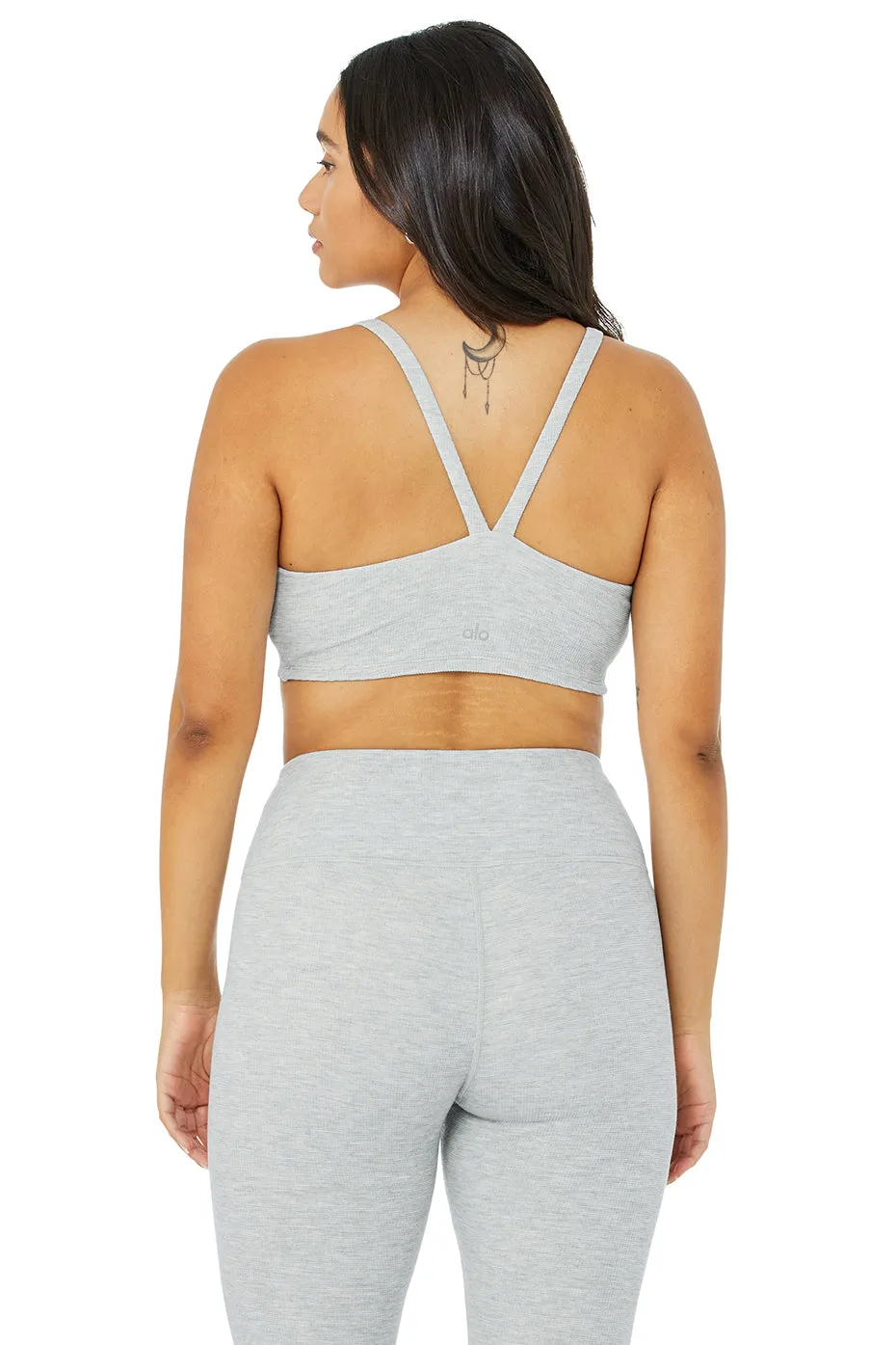 Micro Waffle Pleasant Bra - Athletic Heather Grey