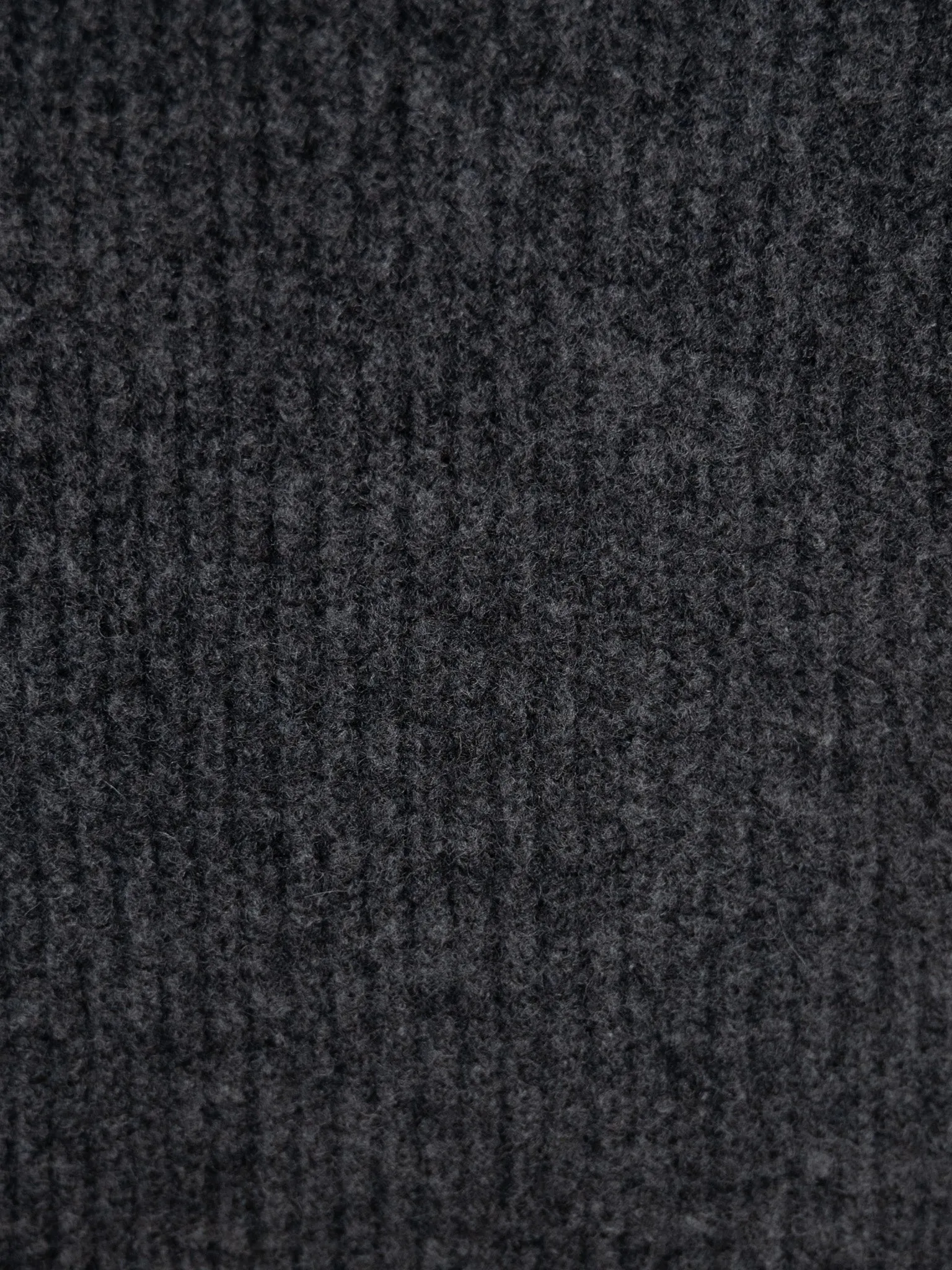 Milled French Merino Rib Knit Pants - Charcoal Gray