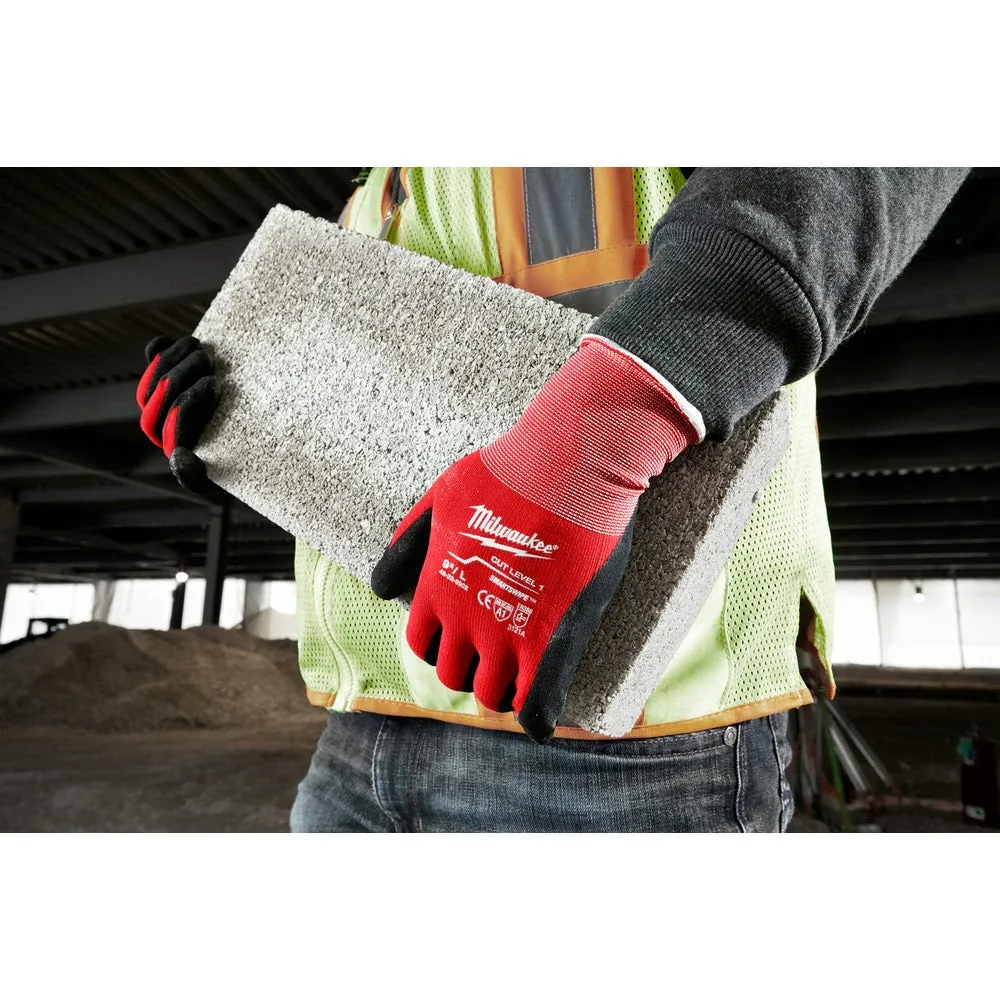 Milwaukee 48-22-8901B 12PK Cut 1 Dipped Gloves – M [A1]