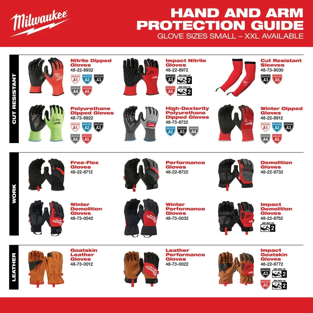 Milwaukee 48-22-8901B 12PK Cut 1 Dipped Gloves – M [A1]