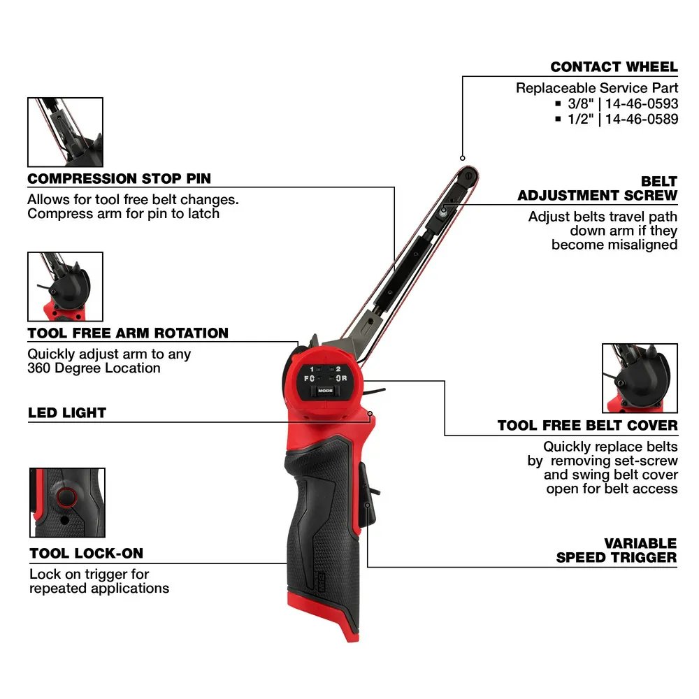 Milwaukee M12 Fuel 1/2" X 18" Bandfile