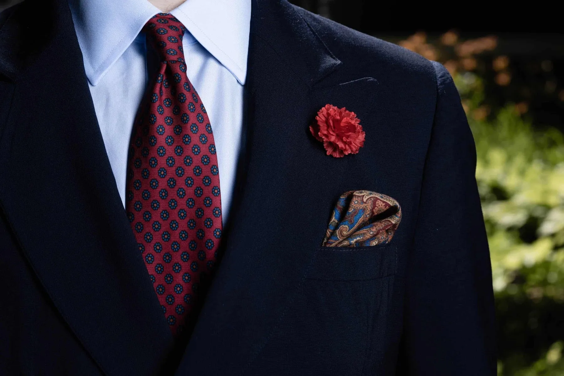 Mini Tuxedo Red Carnation Boutonnière Flower