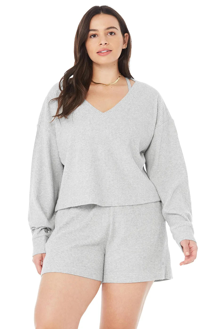 Muse V-Neck Pullover - Athletic Heather Grey