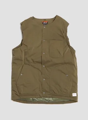 Nanga Hinoc Ripstop Inner Down Vest in Army Green