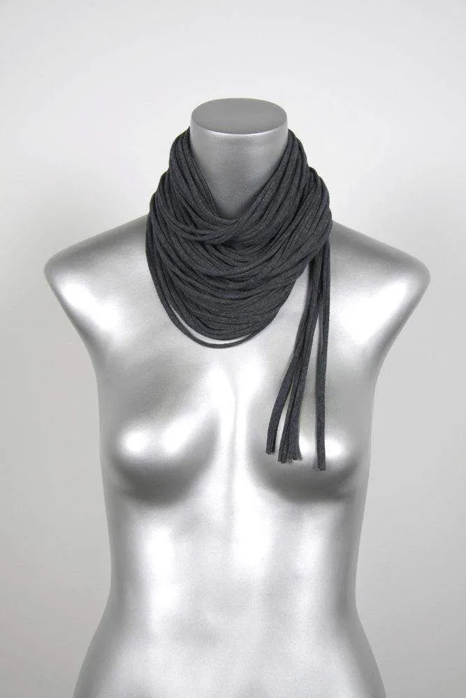 Necklush Infinity Scarf / Charcoal Gray / Unisex