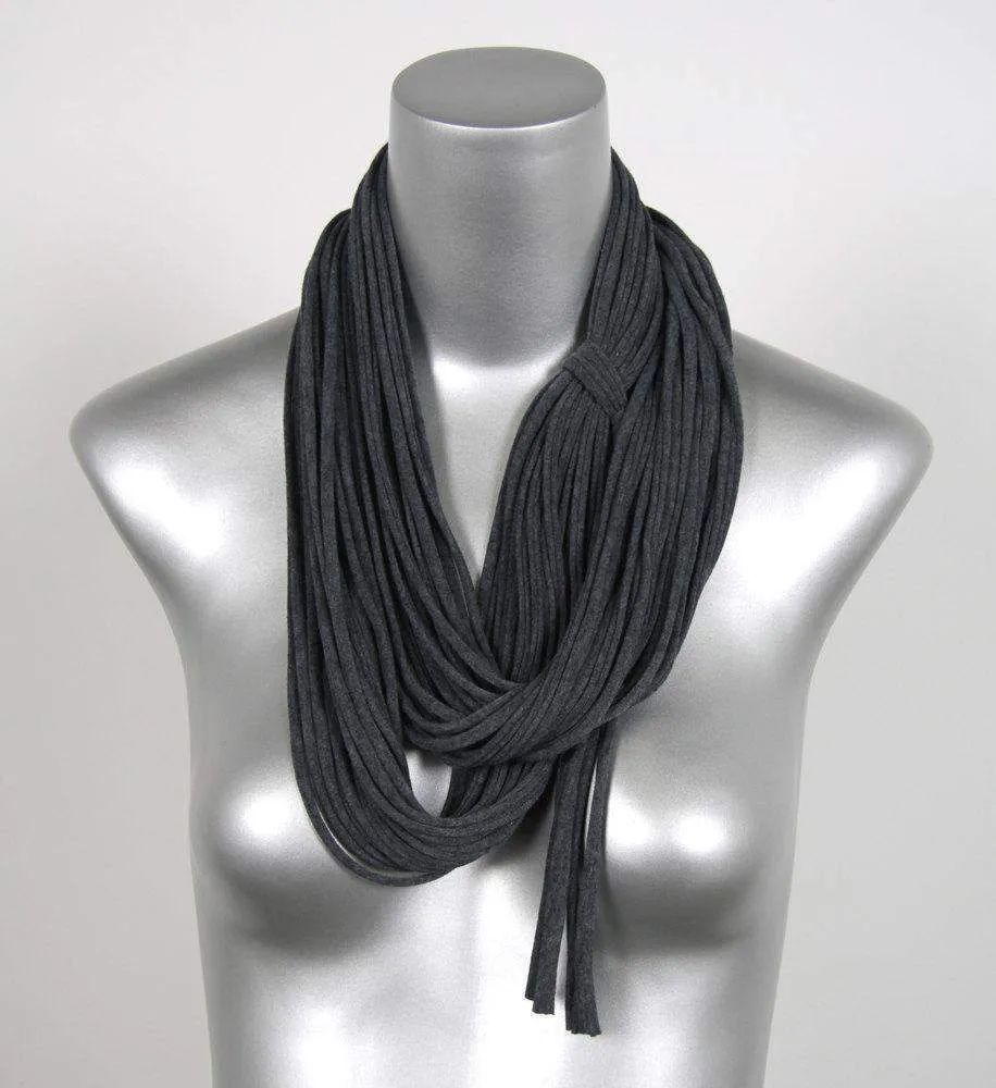 Necklush Infinity Scarf / Charcoal Gray / Unisex