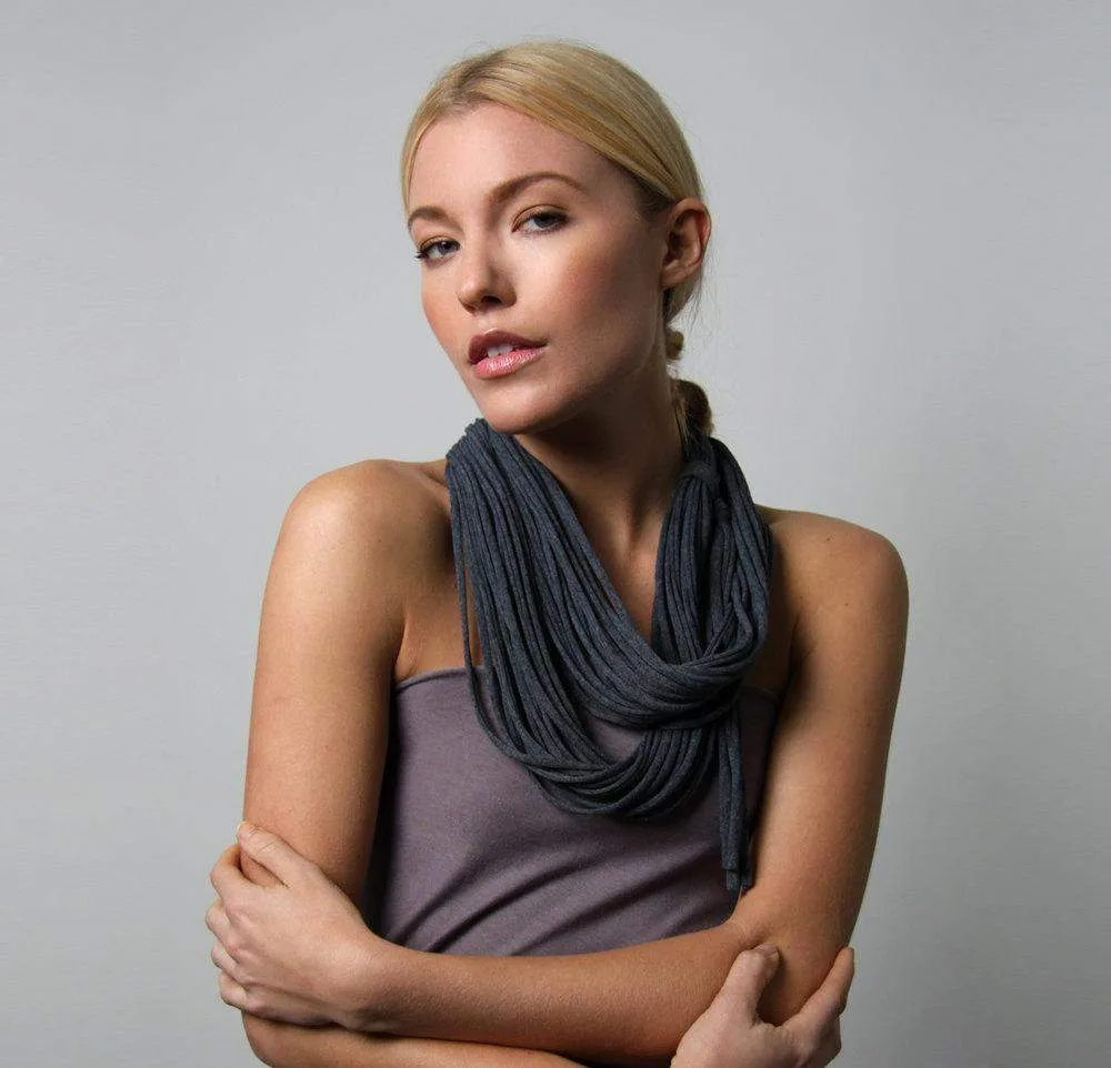 Necklush Infinity Scarf / Charcoal Gray / Unisex