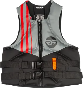 NEOPRENE FLOTATION VEST BLACK/GREY/RED SM