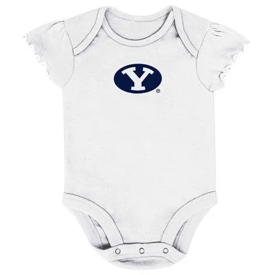 New - NCAA Infant Girls' 3pk Bodysuit Set