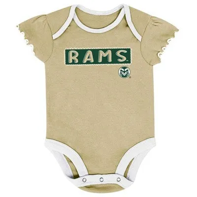 New - NCAA Infant Girls' 3pk Bodysuit Set