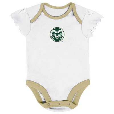 New - NCAA Infant Girls' 3pk Bodysuit Set