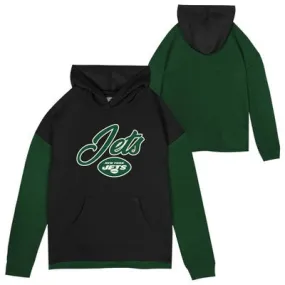 New - NFL New York Jets Girls' Fleece Hooded Sweatshirt - S