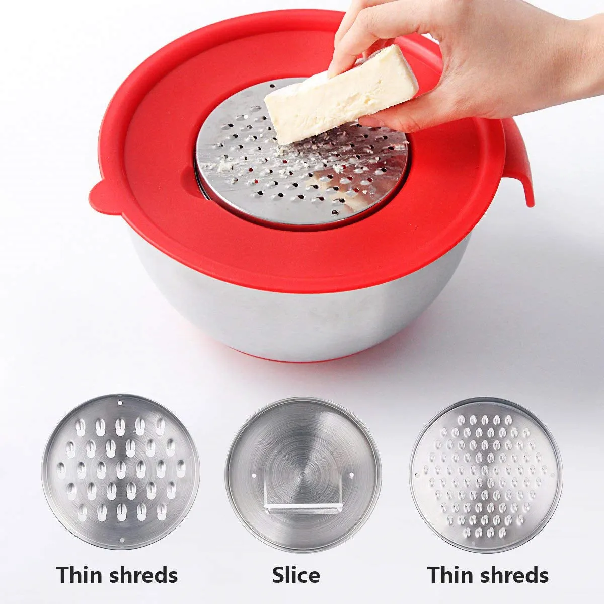 Non-Slip Multifunctional Grater Mixing Bowls