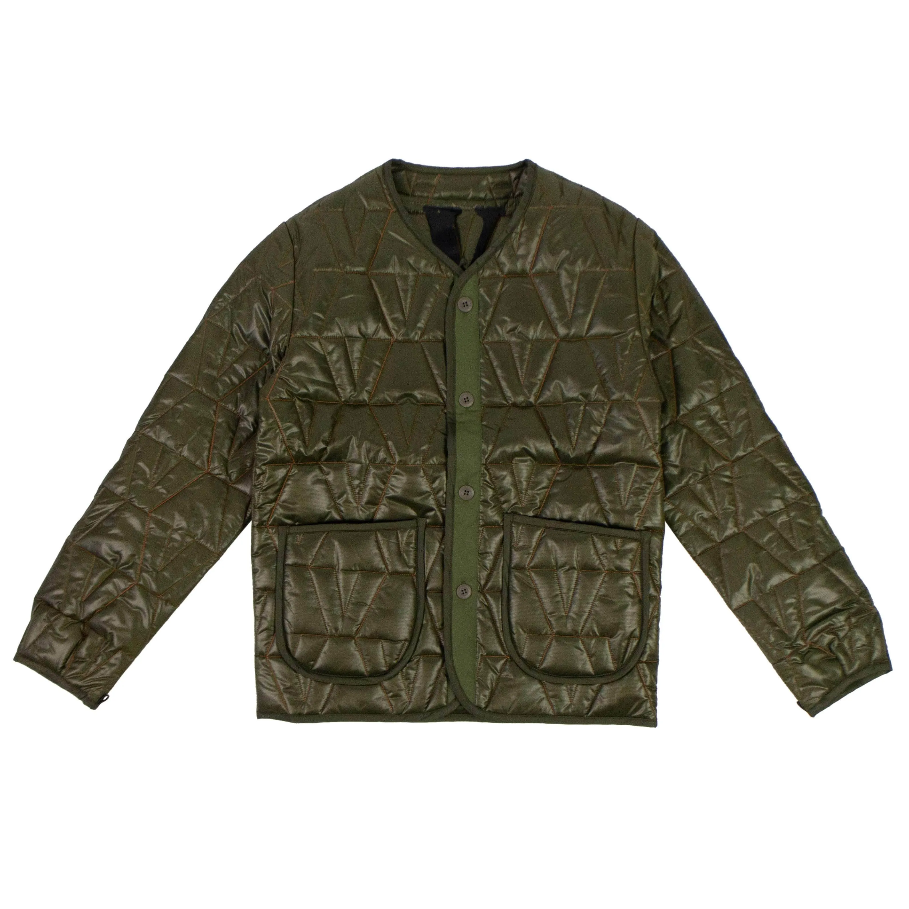 NWT VLONE Green V Logo Quilted Jacket Size L