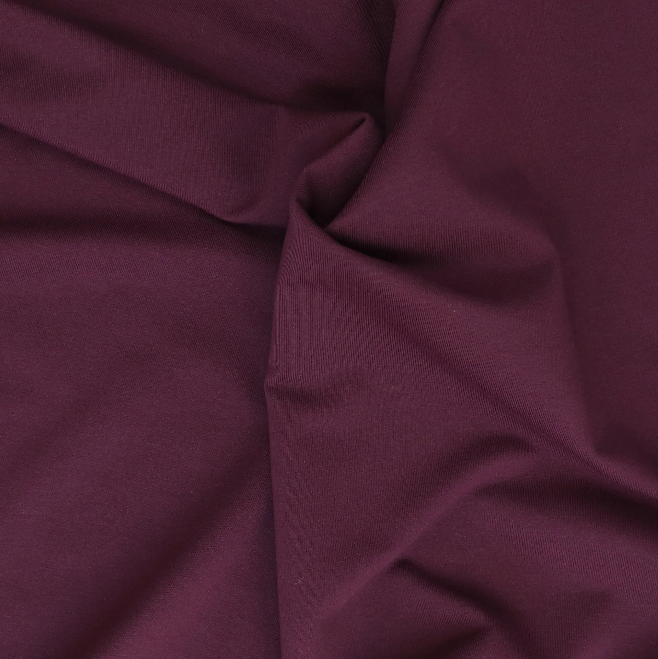 Organic Cotton French Terry - Aubergine Purple - END OF BOLT 81cm