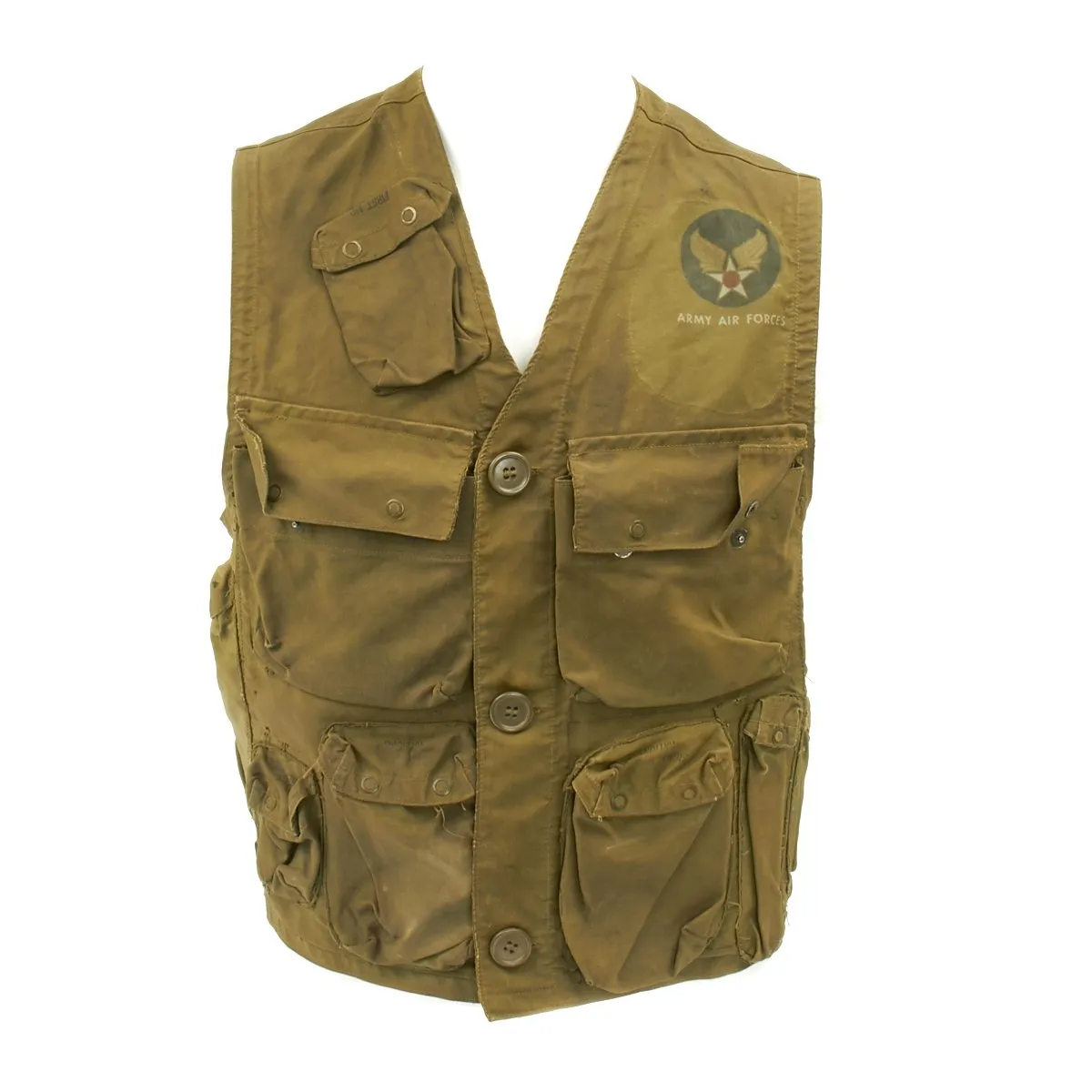 Original U.S. WWII USAAF Pilot Type C-1 Emergency Sustenance Vest - Arsenal Modified