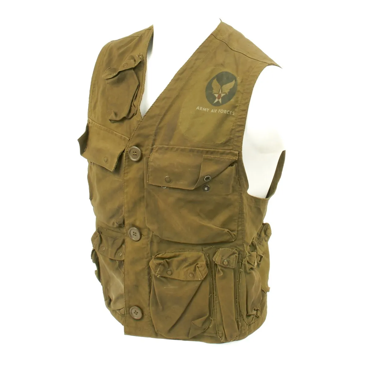 Original U.S. WWII USAAF Pilot Type C-1 Emergency Sustenance Vest - Arsenal Modified