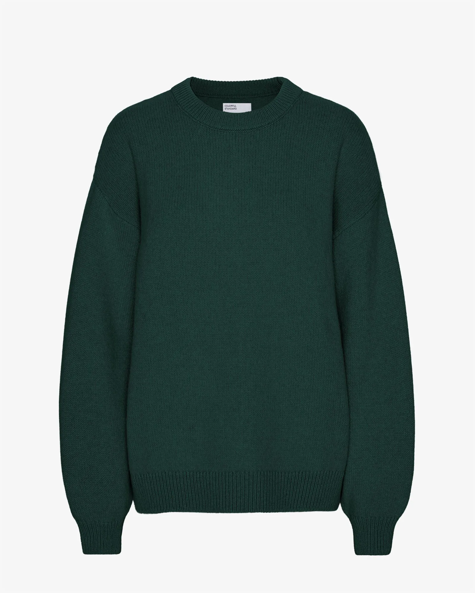 Oversized Merino Wool Crew - Emerald Green