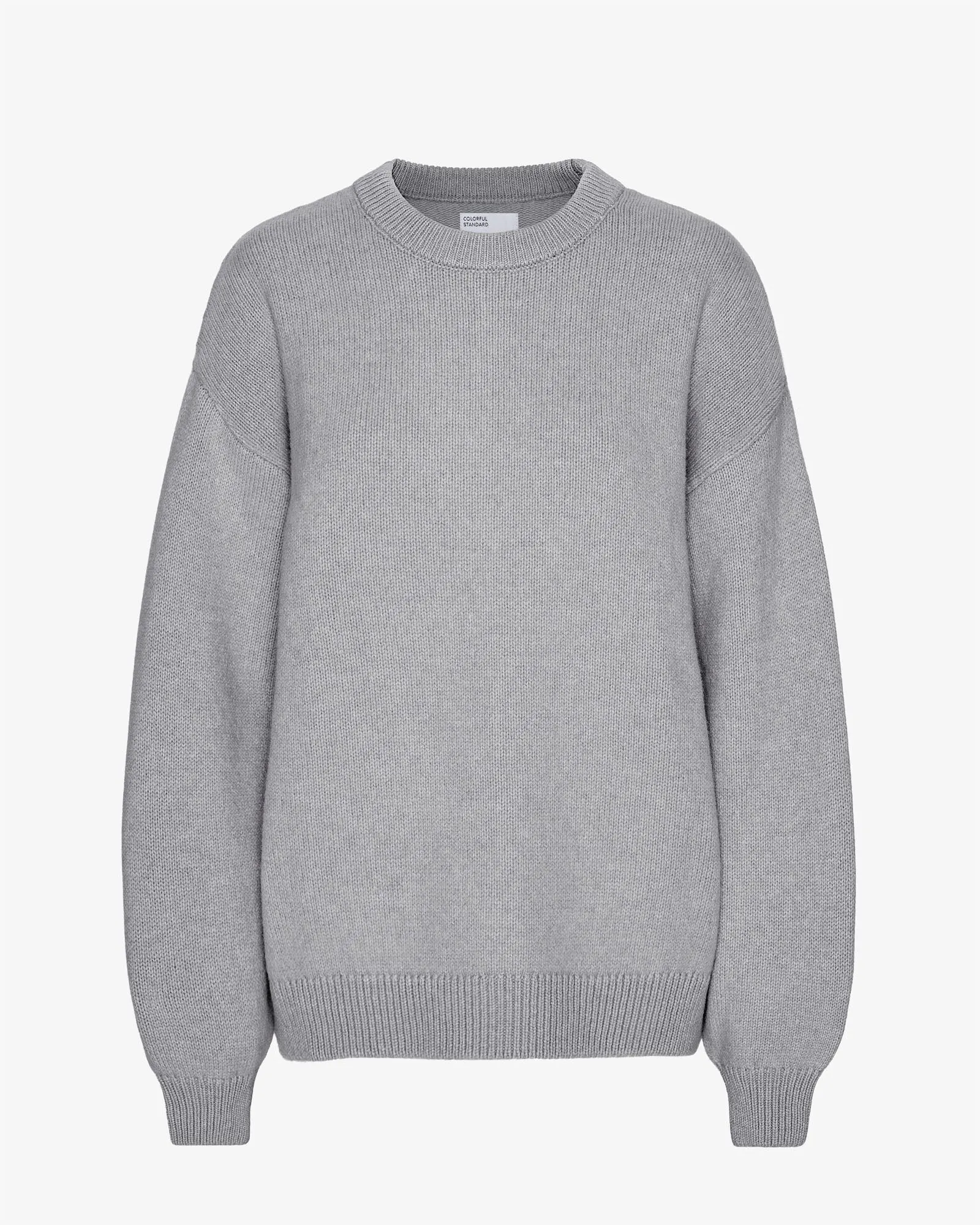 Oversized Merino Wool Crew - Heather Grey