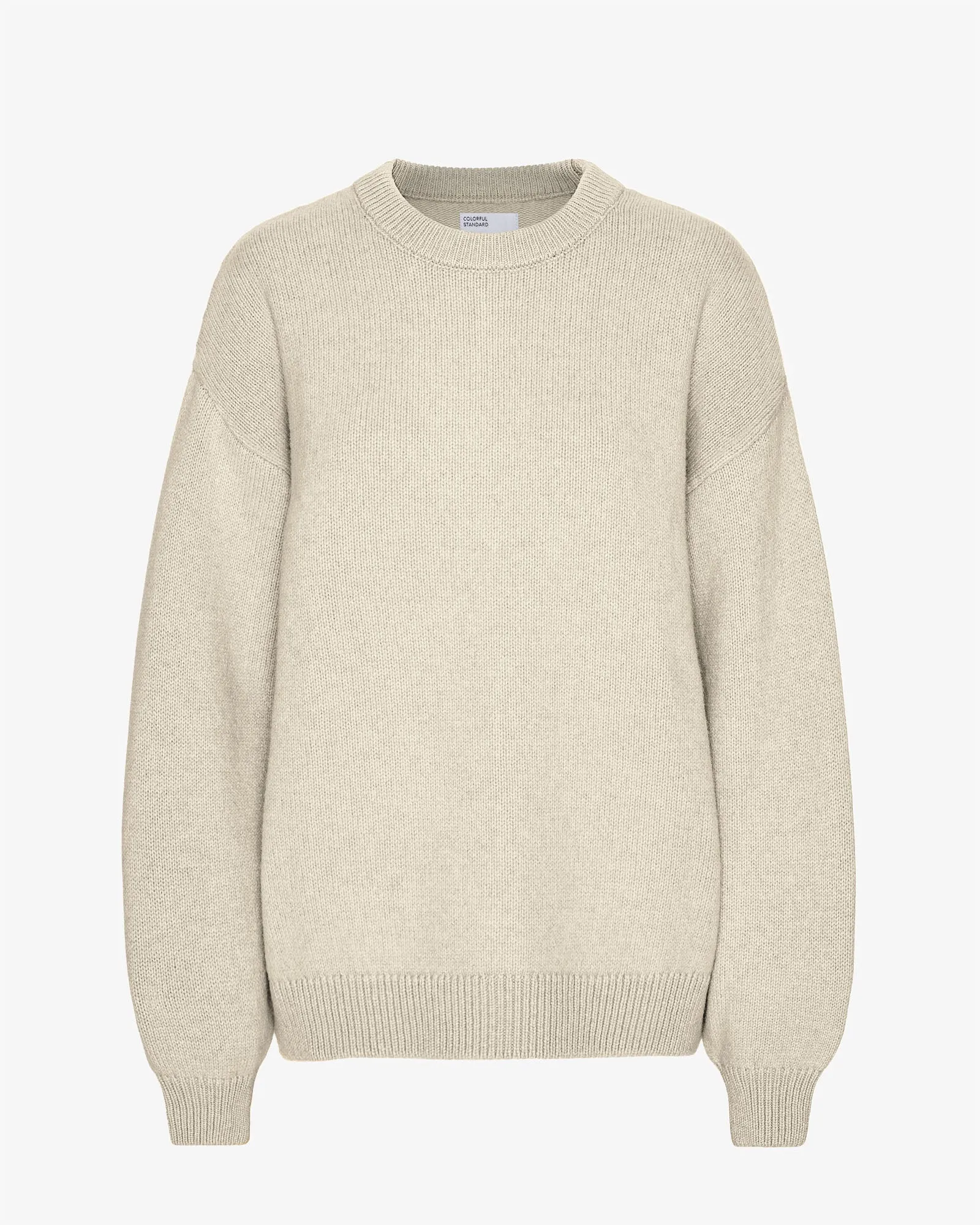 Oversized Merino Wool Crew - Ivory White