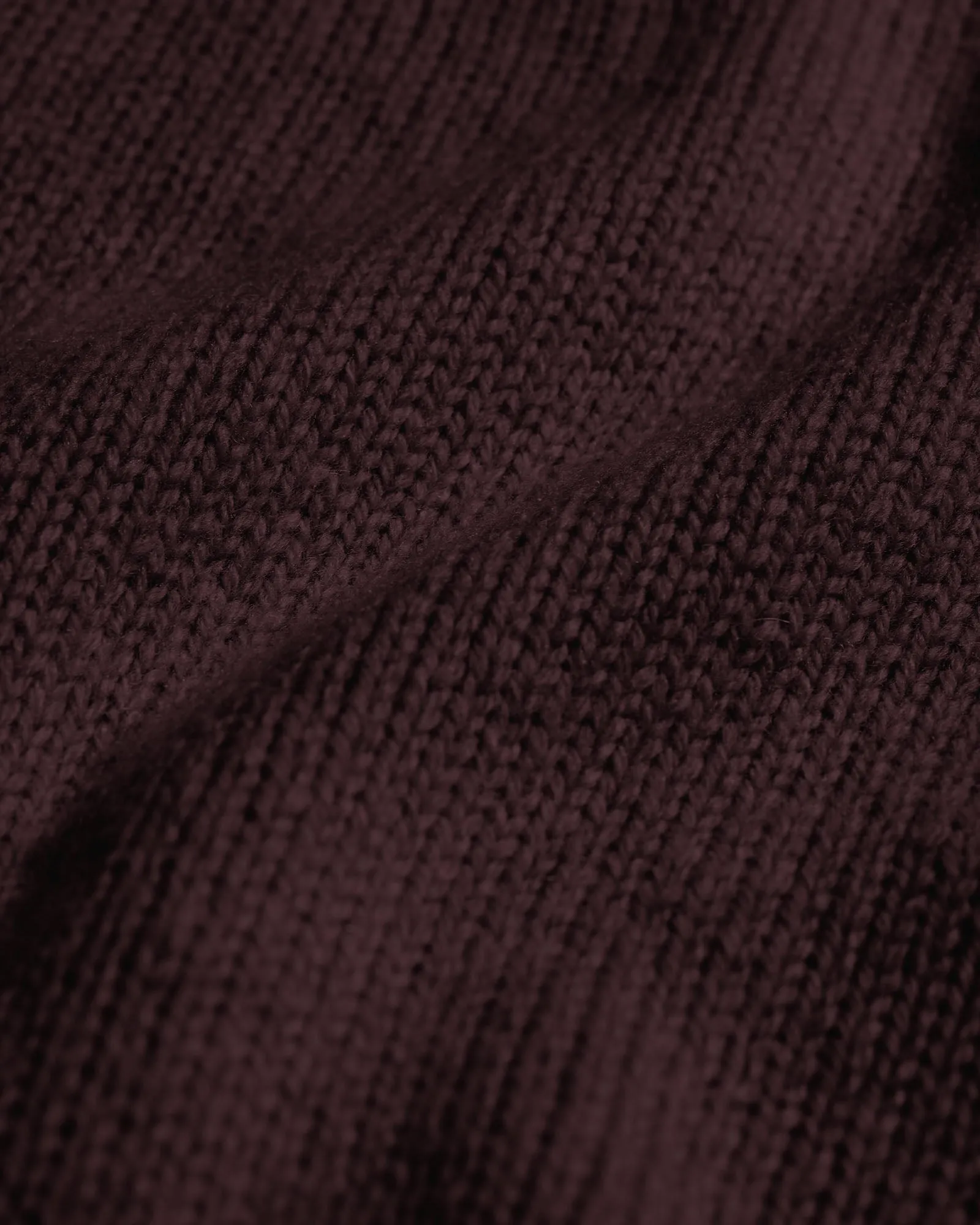 Oversized Merino Wool Crew - Oxblood Red