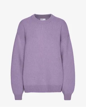 Oversized Merino Wool Crew - Purple Haze