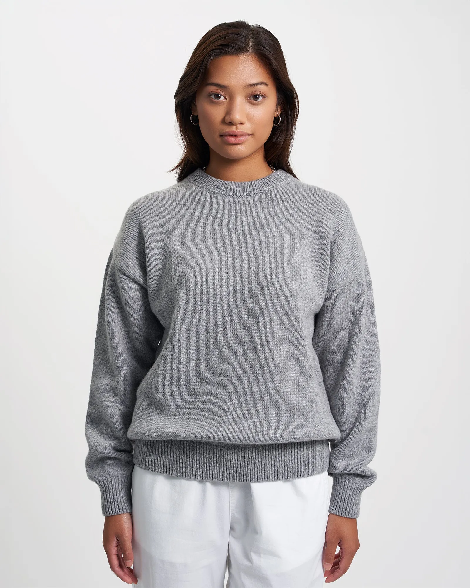 Oversized Merino Wool Crew - Purple Haze