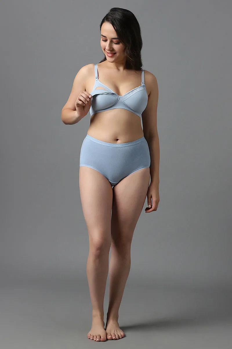 Padded Non-wired Maternity Bra - Celestial Blue