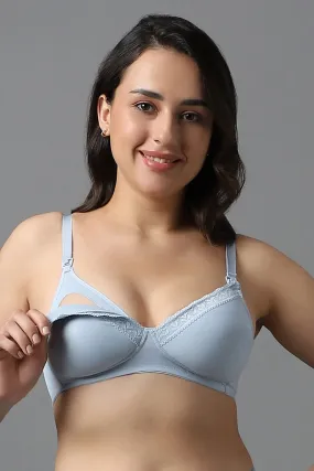 Padded Non-wired Maternity Bra - Celestial Blue