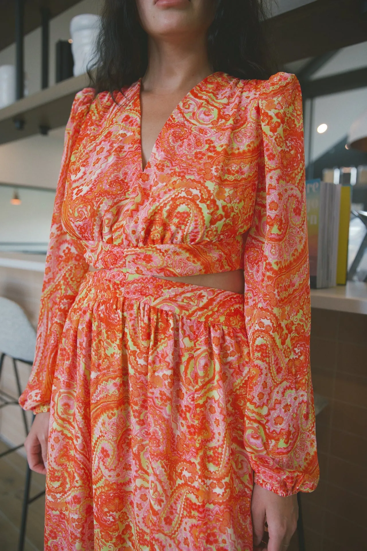 Paisley Orange Maxi Dress