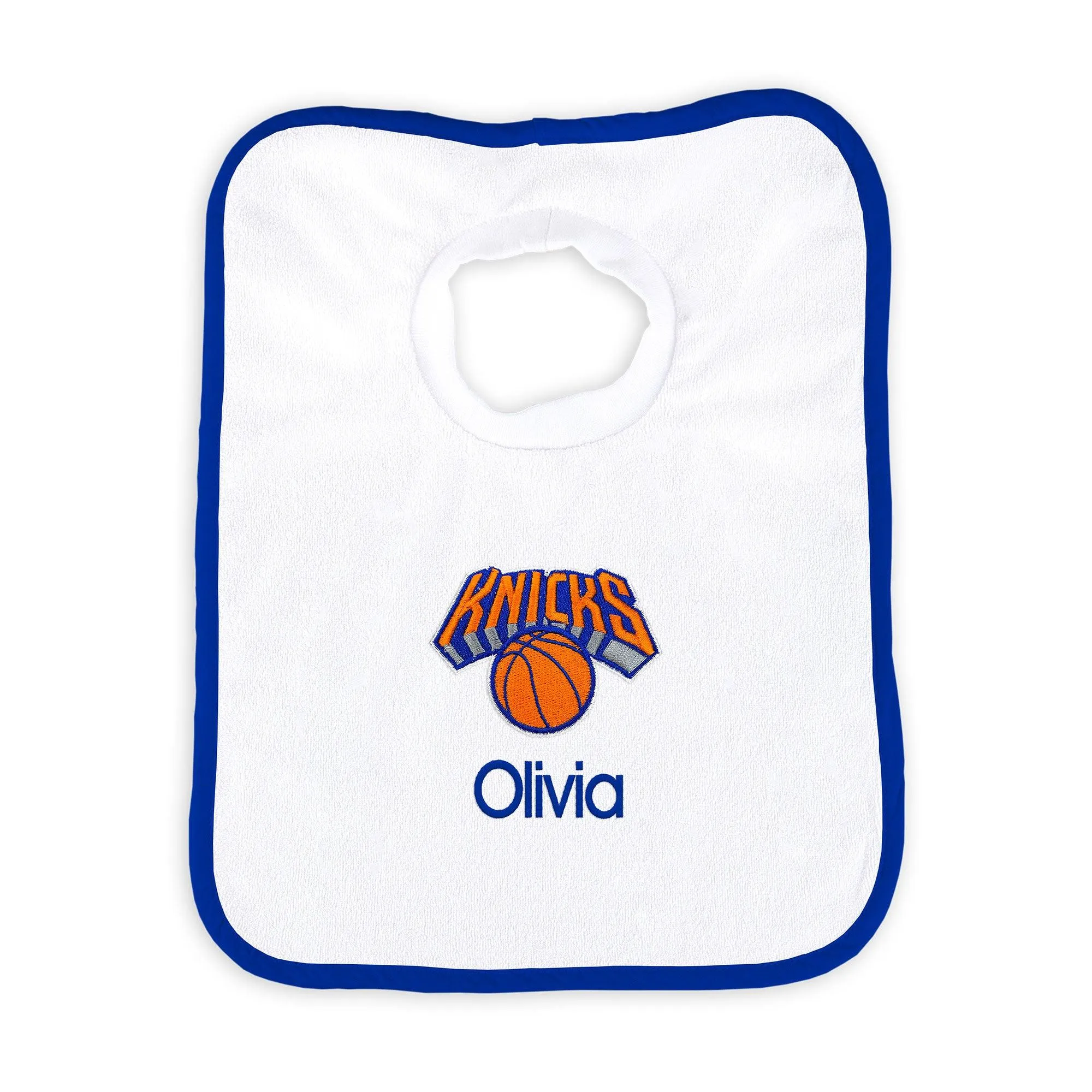 Personalized New York Knicks Pullover Bib