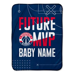 Personalized Washington Wizards MVP Baby Pixel Fleece Blanket