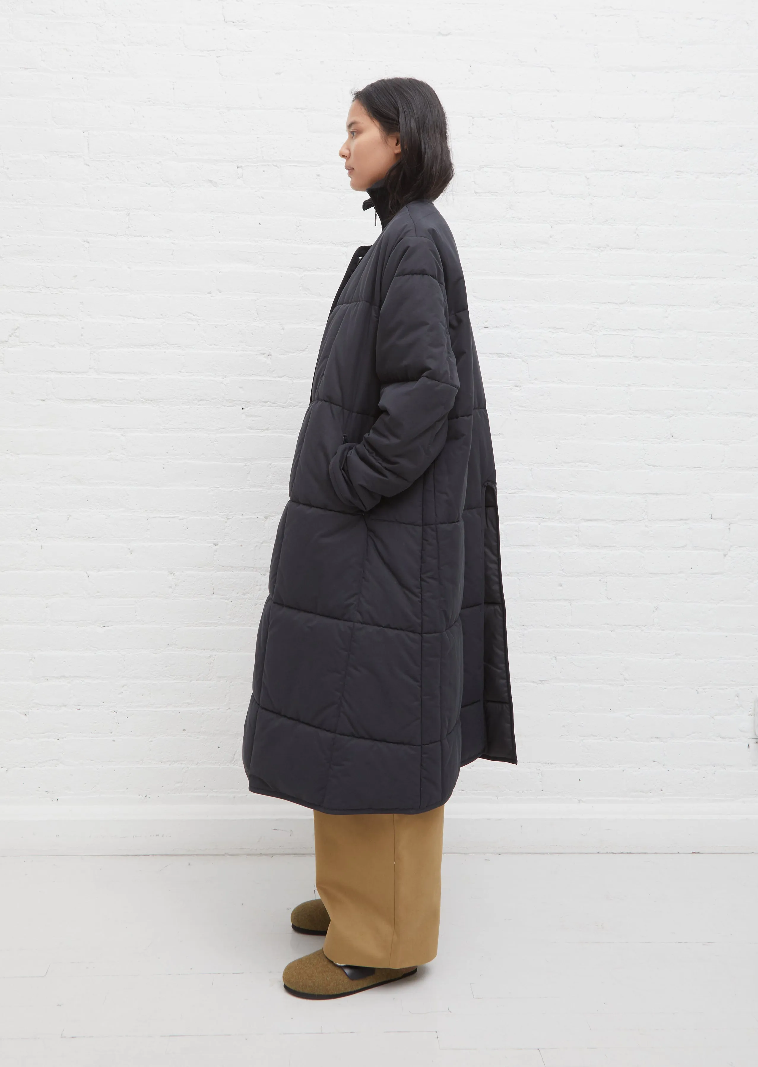 Pieper Cotton Puffer Coat — Dark Navy