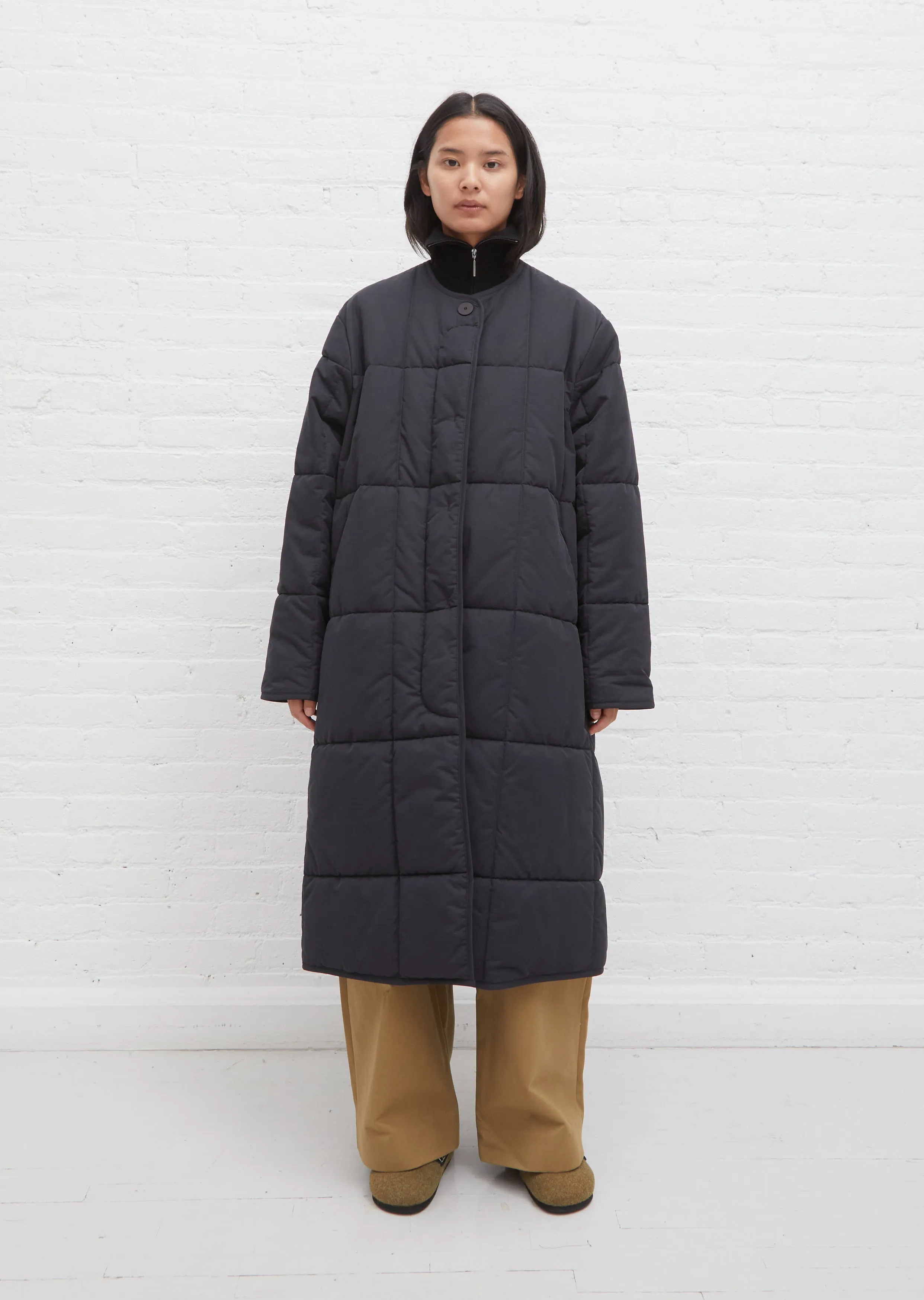 Pieper Cotton Puffer Coat — Dark Navy