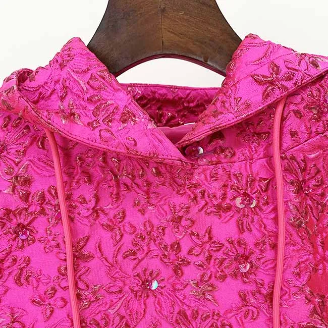 Pink Wavy Embroidered Jacket