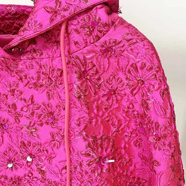 Pink Wavy Embroidered Jacket