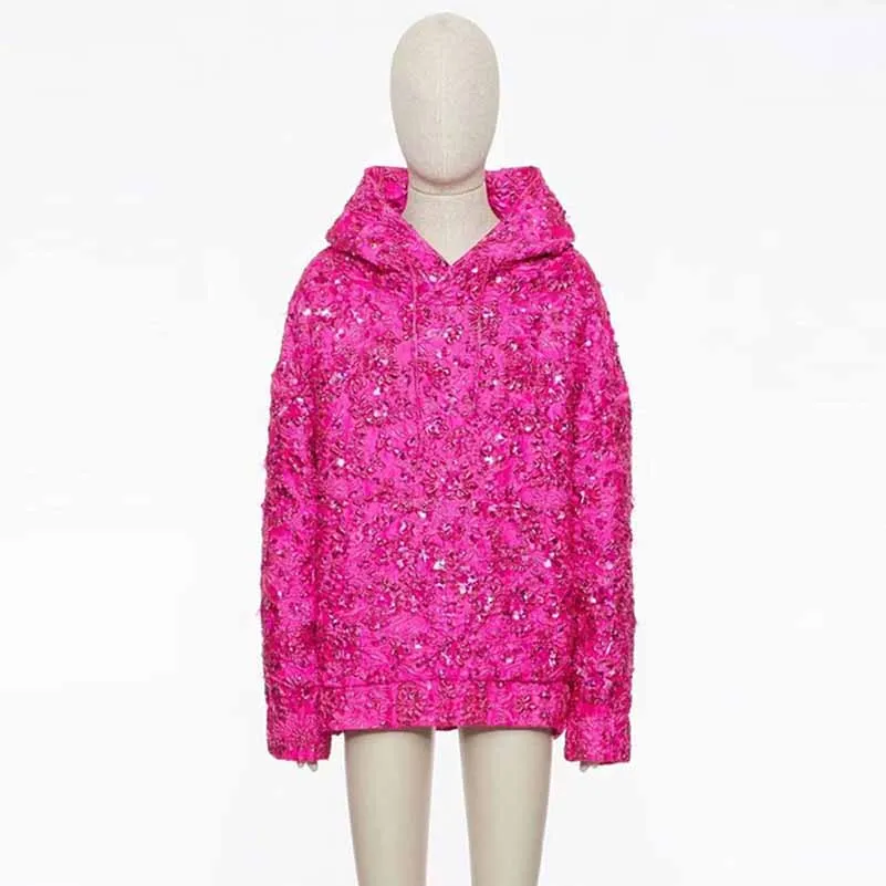 Pink Wavy Embroidered Jacket