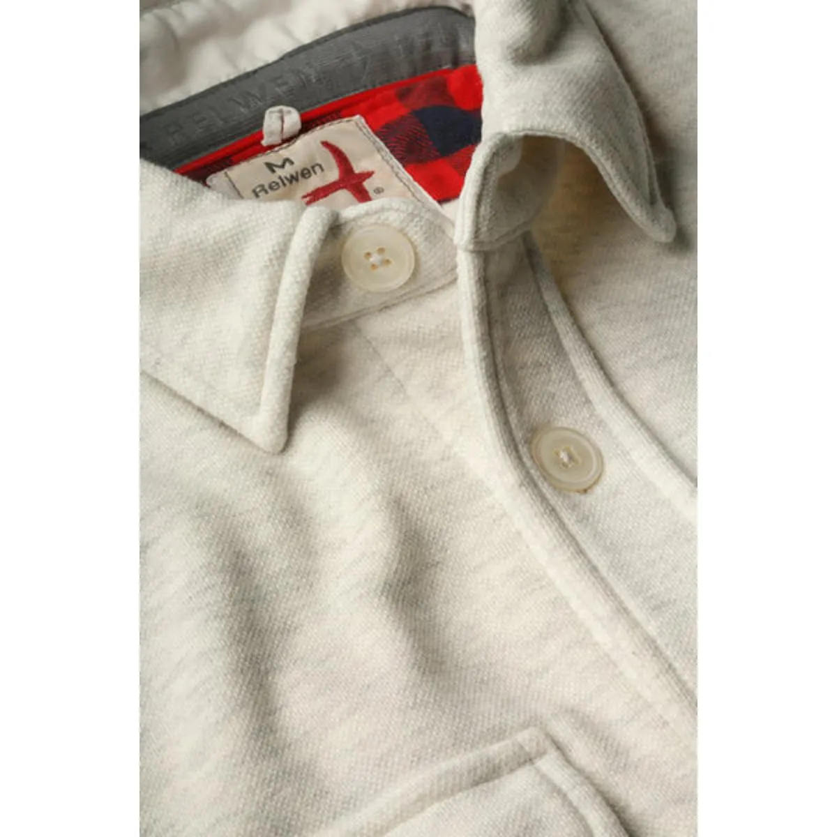 Pique Fleece Workshirt Chalk