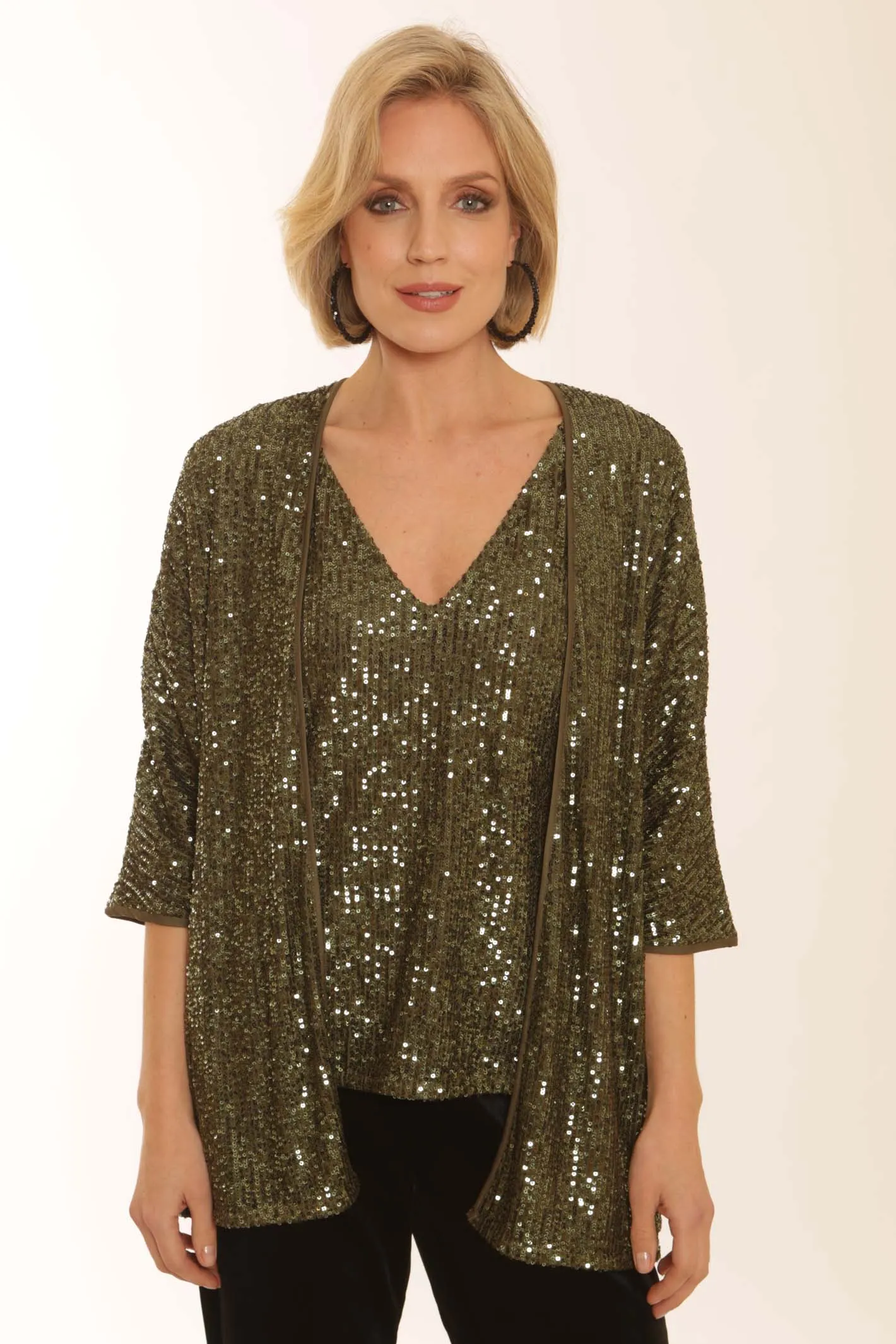 Pomodoro Clothing Sequin Jacket 62352