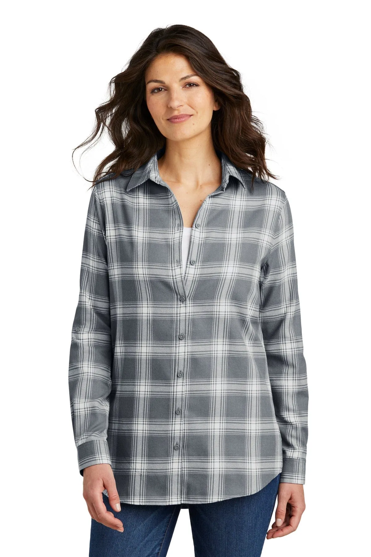 Port Authority ®  Ladies Plaid Flannel Tunic . LW668