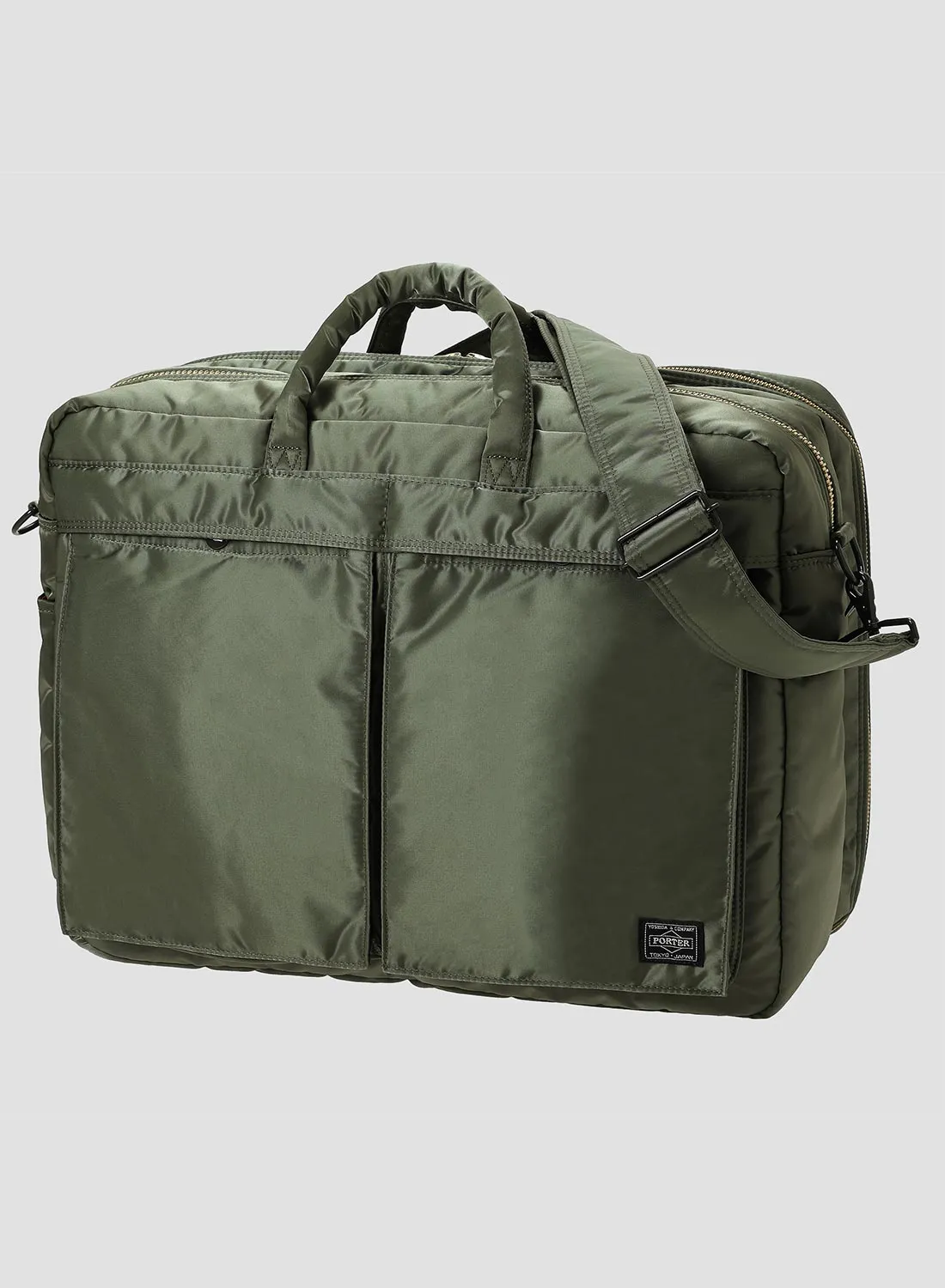 Porter-Yoshida & Co Tanker 2Way Overnight Briefcase in Sage Green