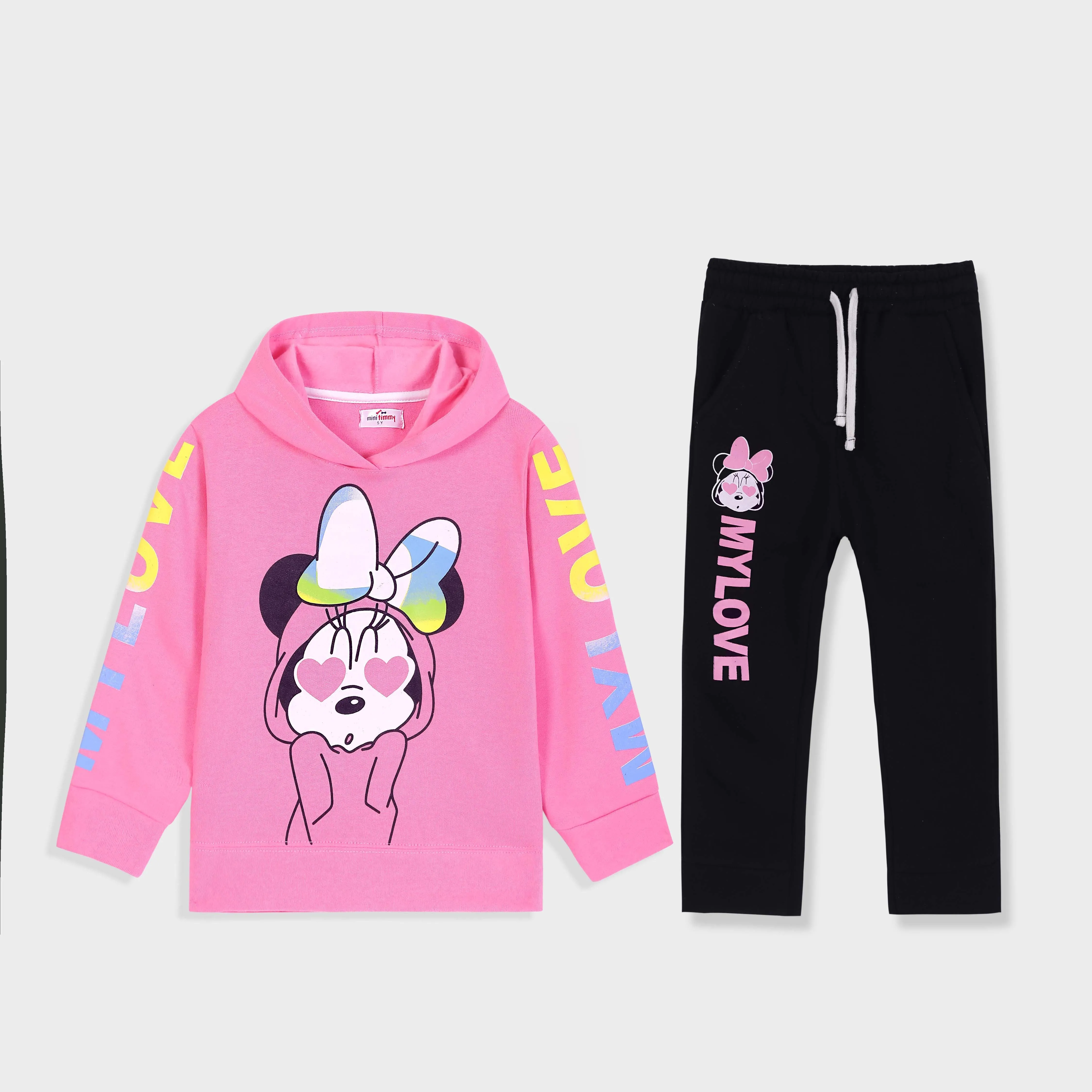 Premium Quality "Minnie" Graphic Fleece Suit For Girls