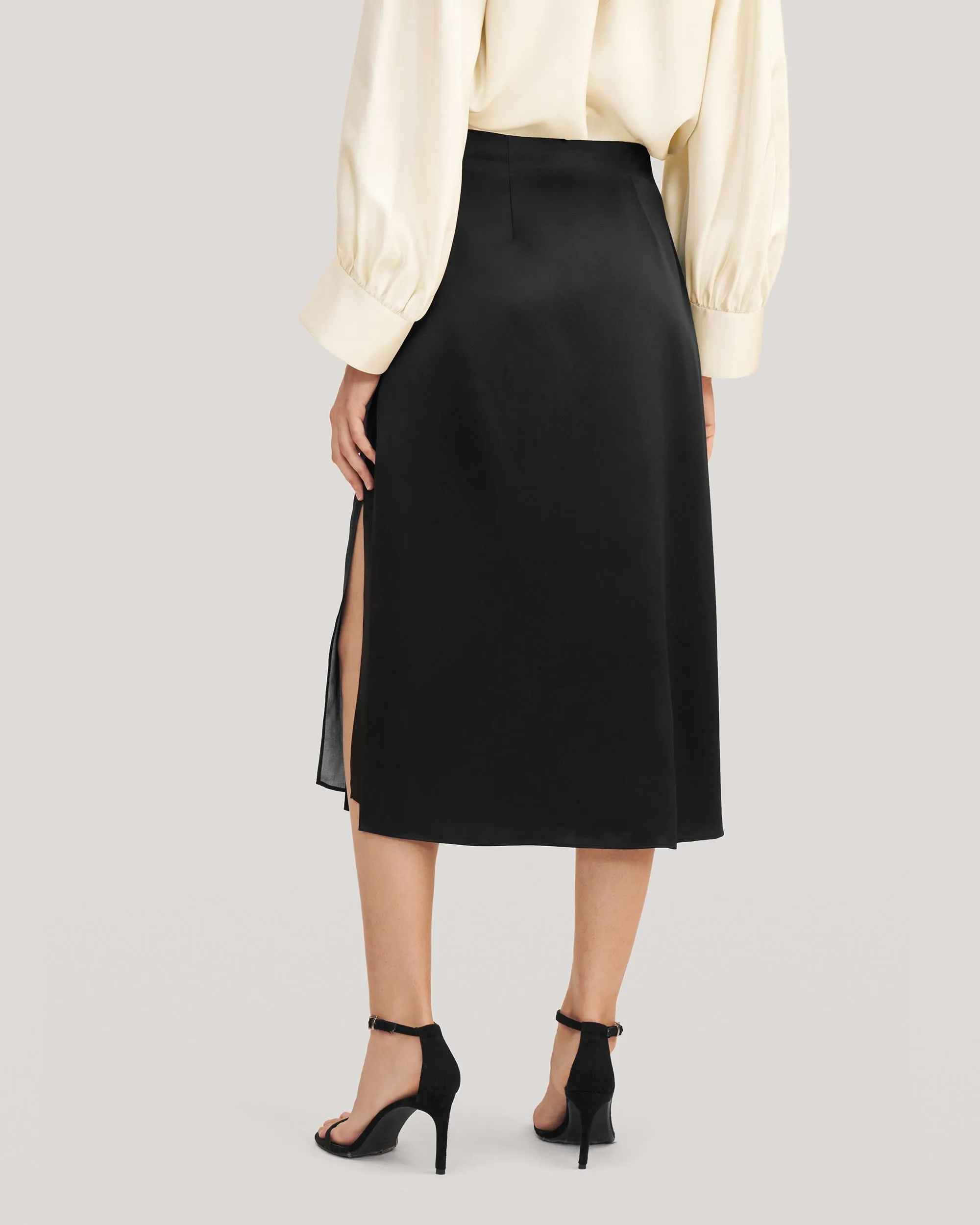 Prunus Split Midi Skirt