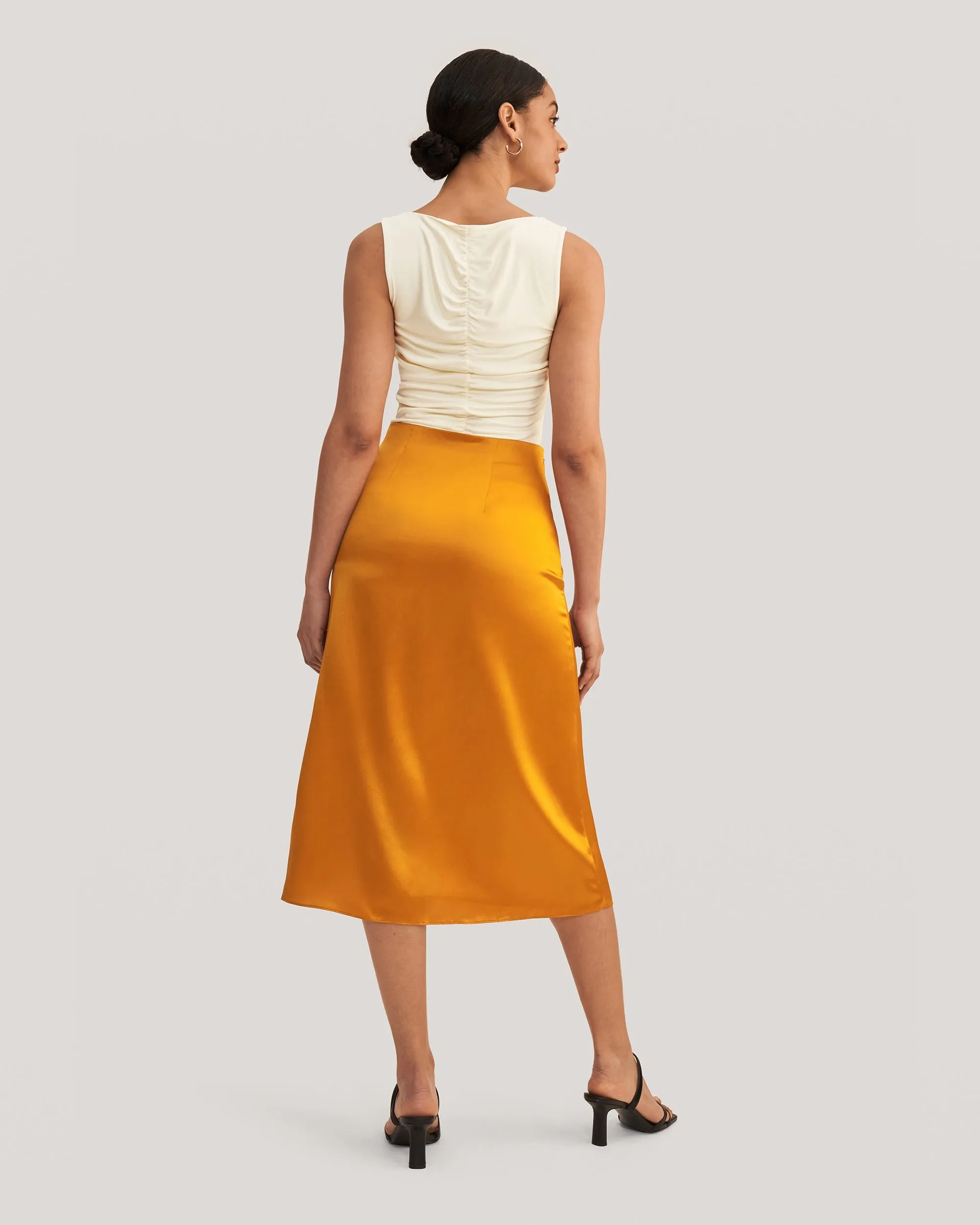 Prunus Split Midi Skirt