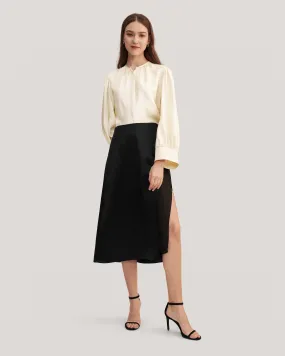 Prunus Split Midi Skirt