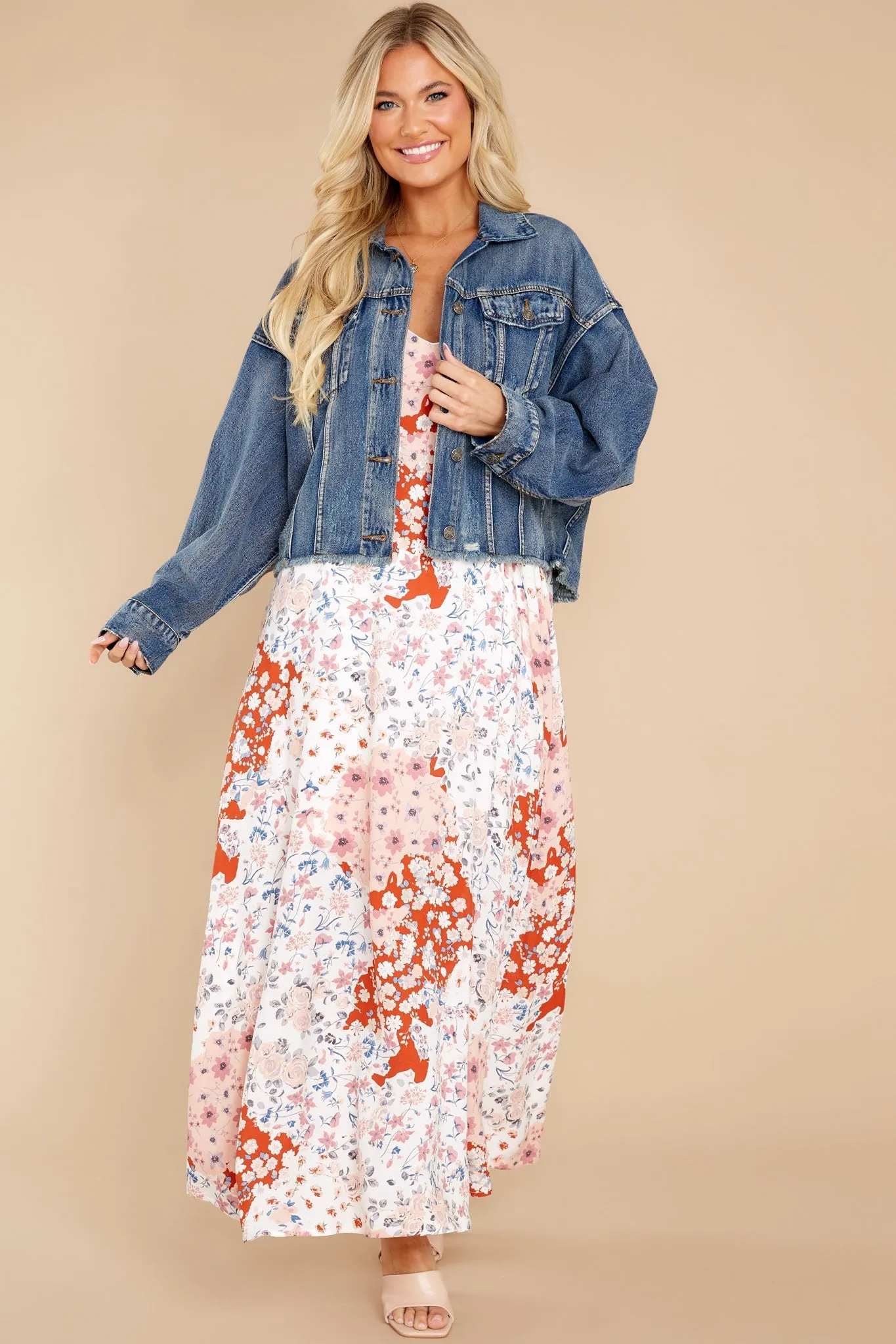 Pursue Your Passion Ivory Multi Floral Print Maxi Dress